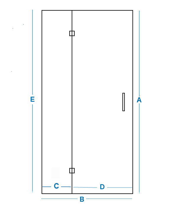 Custom Wide Shower Door |Tall Alcove Shower