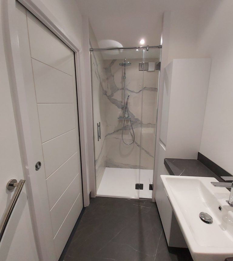 alcove narrow shower door custom