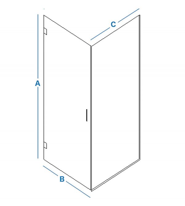 Cut To Size Corner Tall Shower Enclosure | Click Bathrooms