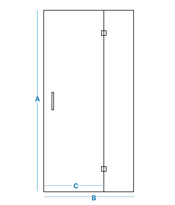 Custom Shower Door Up To 1700mm Wide | Click Bathrooms