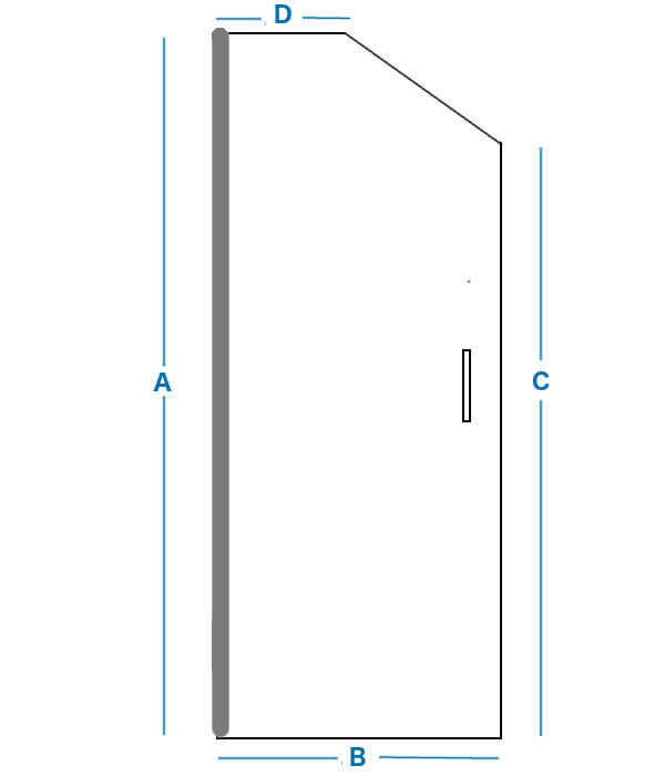 semi-framed-custom sloping shower door