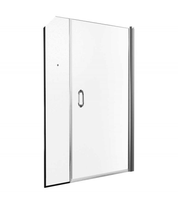 wall hinged semi framelss wide angled custom shower door